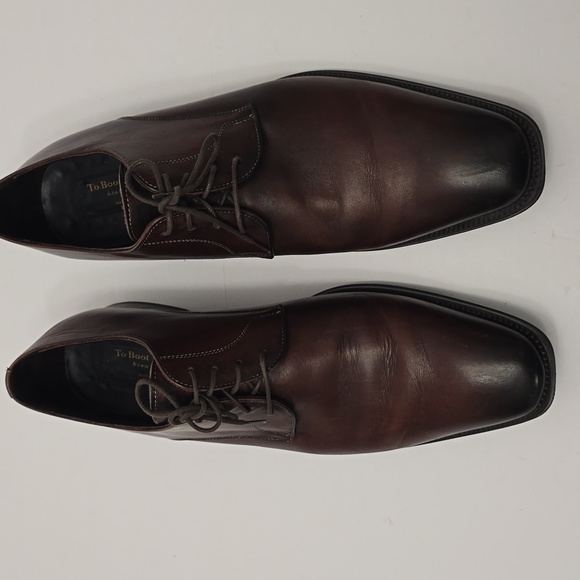 To Boot New York Italy Men\'s Dress Oxford Shoes Brown Ombre Leather Size 13 main image 6